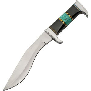 Pakistan 203530 Kukri Fixed Blade Knife Black Handles