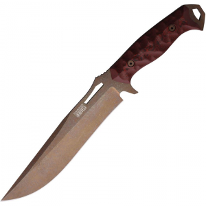 Dawson 49178 Seraphim SP Arizona Copper MagnaCut Bowie Fixed Blade Knife Black /Red G10 Handles