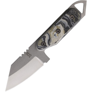 Shed 25USOD 2025 Shed Knives US Tanto Fixed Blade OD Green/Tan/Black Burl Handles