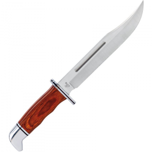 Buck 120CCS1 Heritage Woodsman Fixed Blade Knife Brown DymaLux Handle