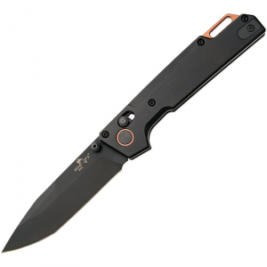 Bear & Son MC1000ALBKB Nekama I Black Tanto Slide Lock Knife Black Handles