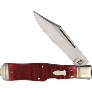 Rough Rider 048 Large Coke Bottle Knife Red Jigged Handles