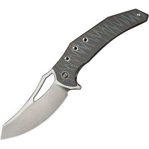 We 240242 Epaulette Satin Framelock Knife Tiger Stripe Titanium Handles