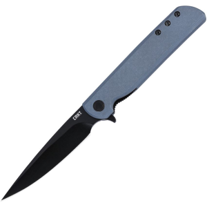 CRKT 3801KN LCK+ Black Linerlock Knife Blue G10 Handles