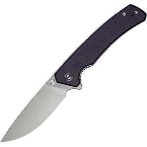 Civivi 240123 Merit Satin Drop Point Linerlock Knife Purple Micarta Handles