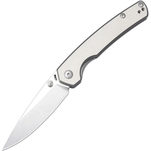 CJRB 1956GYA Kain Stonewash Drop Point Linerlock Knife Gray Handles