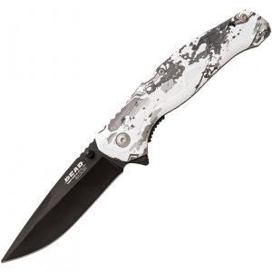 Bear Edge 61555 Brisk 2.0 Assist Open Black Sideliner Knife White Viper Zytel Handles
