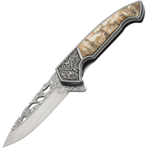 China Made 300606DE Framelock Knife Deer Handles