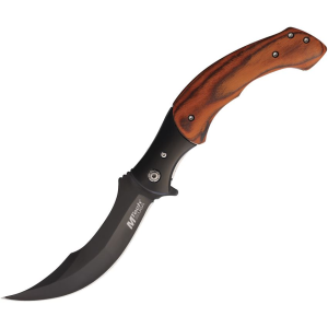 Mtech A2023WD Assist Open Linerlock Knife Wood Handles