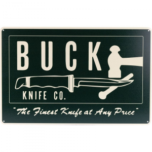 Buck 95305 Finest Knives Tin Tacker Sign
