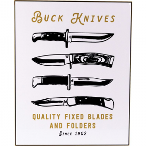 Buck 95308 Quality Blades Tin Tacker Sign