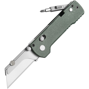 Oknife Oknife NU1PROGM Otacle U1 Pro Carbon Steel Rail Lock Knife Green Micarta Handles - $27.99 at KnifeCountryUSA.com