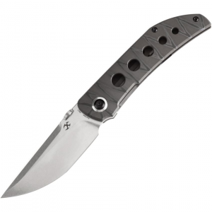 Kansept 1078A6 Tarkin Stonewash Tanto Knife Tiger Stripe Flamed Handles