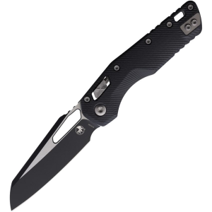 Microtech 2101FLGTBK MSI Two-Tone Sheepsfoot Ram-Lok Knife Black Fluted G10 Handles