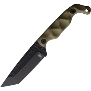 Stroup B5TODGBKCER Bravo 5 Carbon Steel Tanto Fixed Blade Knife OD Green G10 Handles