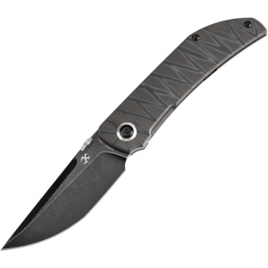 Kansept 1078A7 Tarkin Blackwash Tanto Framelock Knife Tiger Camo Handles
