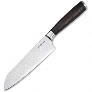 Boker 130952DAM Santoku Damascus Knife Oak Handles