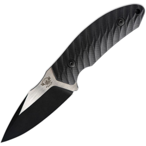 Skallywag Tactical 17006 Crows Nest Two-Tone Drop Point Fixed Blade Knife Black G10 Handles