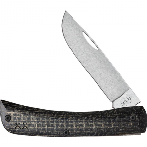Case XX 66382 Crossroads Sod Buster Jr Knife Black Burlap Handles