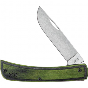 Case XX 66383 Crossroads Sod Buster Jr Knife Black/Green Wood Handles