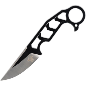 Skallywag Tactical 17052 Skeletor Black Fixed Blade Knife Skeletonized Handles