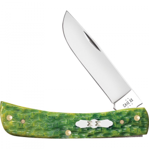 Case XX 27863 Sod Buster Jr Knife Green Apple Bone Handles