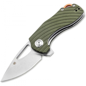 Boker Magnum M01SC012 Tadpole Stonewash Linerlock Knife OD Green G10 Handles