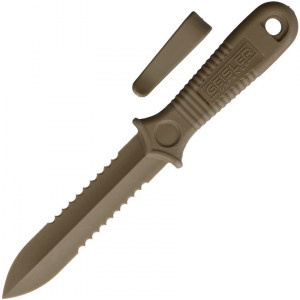 AMG Knives 5559 Short Kobe Boot Knife Flat Dark Earth Handles