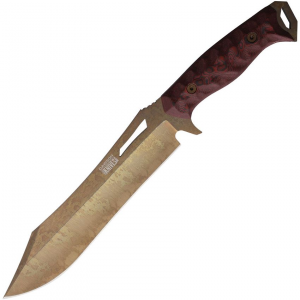 Dawson 47711 Dominion Arizon Copper MagnaCut Fixed Blade Knife Black/Red G10 Handles