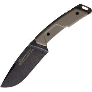 Extrema Ratio 0463EXP Sethlans Black Stonewash Fixed Blade Knife Tan G10 Handles