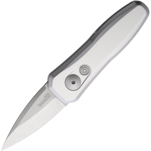 Kershaw 7500RAW Auto Launch 4 Satin Spear Point Button Lock Knife raw Aluminum Handles