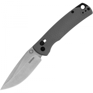 Kershaw 1426 Sequence Stonewash Drop Point DuraLock Knife Gray GFN Handles