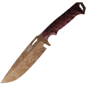 Dawson 60028 Summit Arizona Copper MagnaCut Fixed Blade Knife Red/Black G10 Handles