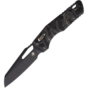 Microtech 210T1PMNRA MSI Black Sheepsfoot Ram-Lok Knife NRA Tiger Tri Grip Handles