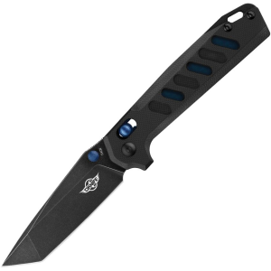 Oknife Oknife RUBATOBK Rubato Black Stonewash Tanto Rail Lock Knife Black/Blue G10 Handles - $84.99 at KnifeCountryUSA.com