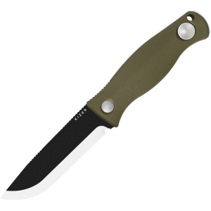 Kizer 1100A2 Polaris Two-Tone Drop Point Fixed Blade Knife OD Green G10 Handles