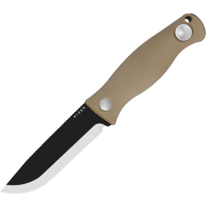 Kizer 1100A4 Polaris Two-Tone Drop Point Fixed Blade Knife Tan G10 Handles