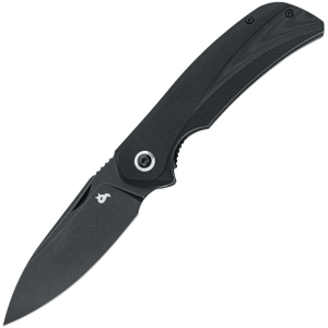 Black Fox 781G10 Paradigma Black D2 Carbon Steel Drop Point Linerlock Knife Black G10 Handles