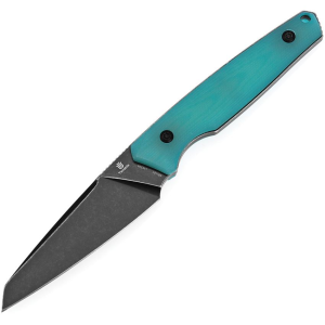 Tenable G011B3 Parr Blackwash Sheepsfoot Fixed Blade Knife Blue G10 Handles