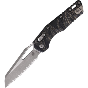 Microtech 210T12APPMTS MSI Apocalyptic Part Serrated Sheepsfoot Ram-Lok Knife Tiger Stripe Handles