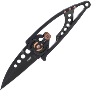 CRKT 5102NK Blackl Drop Point Snap-Lock Knife Black Handles