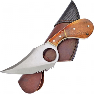 Frost 981TB The Snook Skinner Fixed Stainless Blade Knife with Torch Bone Handles