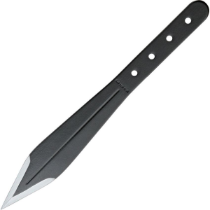 Condor 100712HC 2-1/2 Inch Dismissal Thrower Fixed Black Epoxy Powder Blade Knife with Carbon Steel Construction