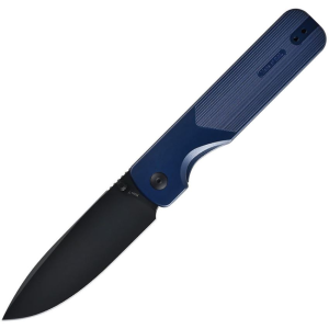 Oknife Oknife DURONNB Duron Black Nitro V Drop Point Framelock Knife Navy Blue Oal Super Aluminum Handles - $89.39 at KnifeCountryUSA.com