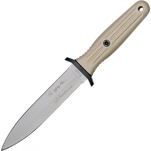 Boker 120543DES Applegate-Fairbairn Combat Fixed Blade Knife with Sand Fiberglass Reinforced Delrin Handle