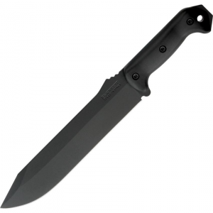Becker 9 Combat Fixed Carbon Steel Blade Knife with Black Grivory Handle