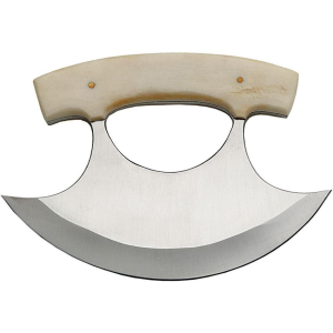 Pakistan 8011bo Ulu Bone Handles Fixed Blade Knife