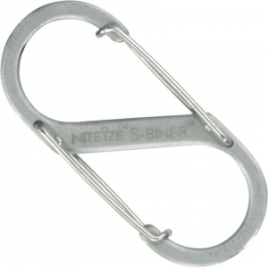 Nite-Ize NISB2-03-11 Stainless Size 1.95" x 0.85" x 0.24" Dual Carabiner Stainless Steel
