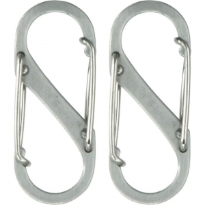 Nite-Ize NISB1-2PK-11 Stainless Size 1.56" x 0.62" x 0.21" Dual Carabiner Stainless Steel