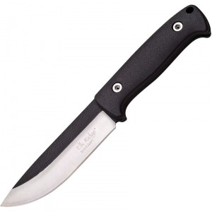 Elk Ridge 55BK Fixed Drop Point Blade Knife with Black Nylon Fiber Handles